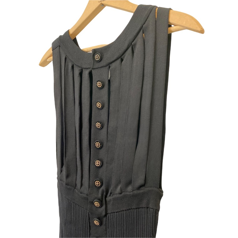 The Kooples strappy cut out sexy night out sleeveless back buttons dress